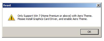 Only support Win 7 (Home premium or above) with Aero Theme.